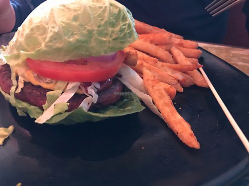 Veg burger at Art Burger Sushi Bar in Myrtle Beach