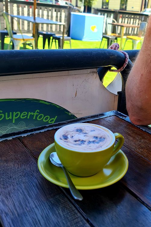 Soy cap at Organic Cube in Altona North