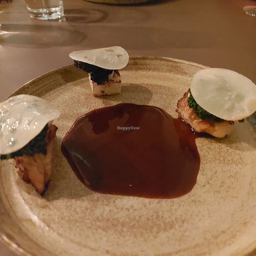 Lionsmane mushroom and celeriac at Ark in Copenhagen