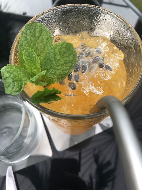 House iced teas - passionfruit and mango at Merah Putih in Seminyak