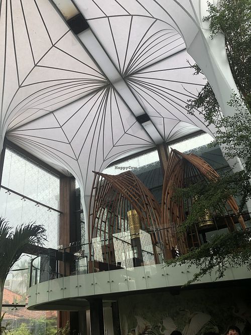 Huge open space with impressive roof canopy  at Merah Putih in Seminyak