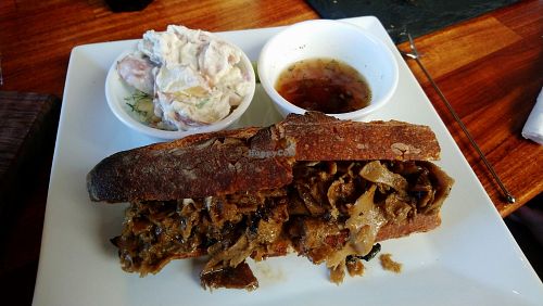 The French sandwich with country bread. Delicious at Falcon Coffee Bar in Nashville