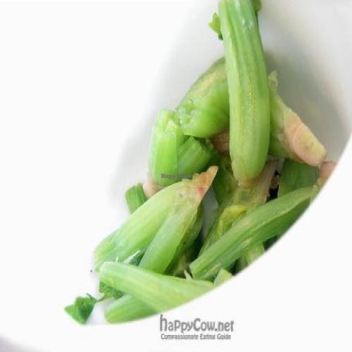 Special dish whipped up by Chef Danny based on the philosophy of minimizes wastage - Spinach's Crowns with Sake. at Enso Kitchen in Central Singapore