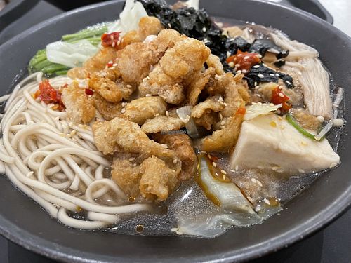 Ramen with a bunch of things    at Vege Creek 蔬河 - 101 in Taipei