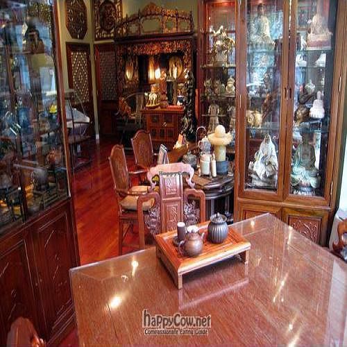 Tea at my table at Ming Tao Xuan in Montreal