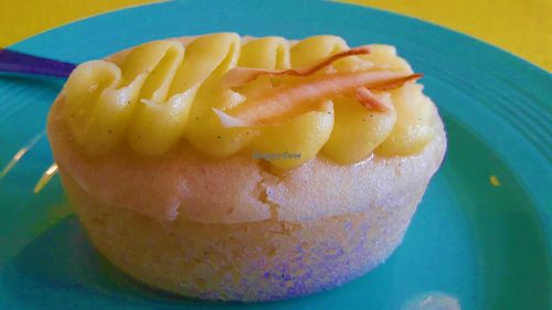 Coconut & cherry cake at Sift in Otley