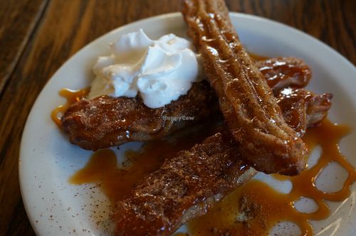 Vegan Churros at Hermans in Stockholm