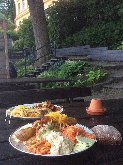 Our second plates!  at Hermans in Stockholm