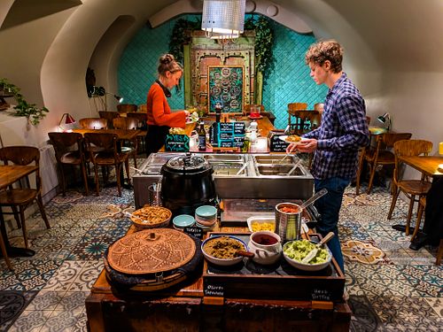 Today's buffet at Hermans at Hermans in Stockholm