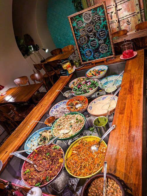 Today's buffet at Hermans at Hermans in Stockholm