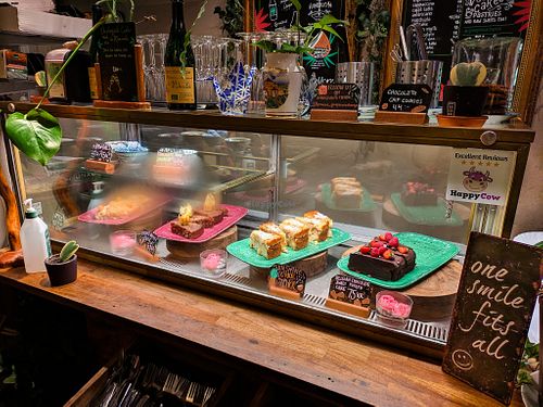 Dessert case at Hermans at Hermans in Stockholm