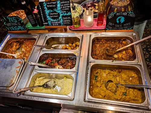 Part of the buffet at Hermans at Hermans in Stockholm