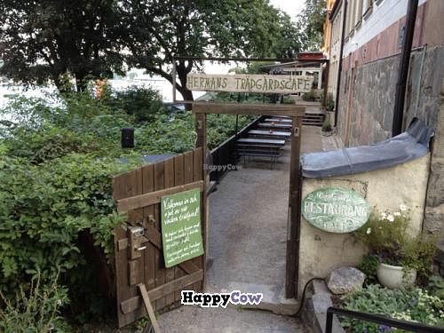 terrace entrance at Hermans in Stockholm