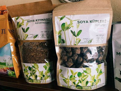 Soy chunks  at Bitkisel Mutfak in Urla