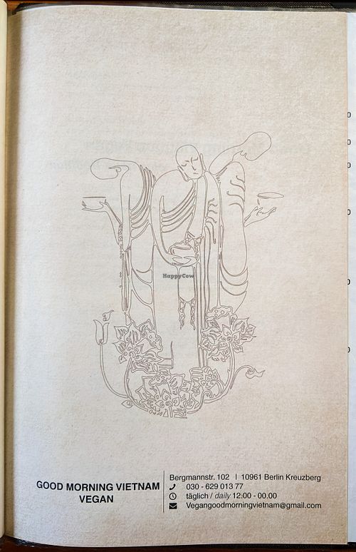 Menu page at Good Morning Vietnam at Good Morning Vietnam Vegan in Berlin