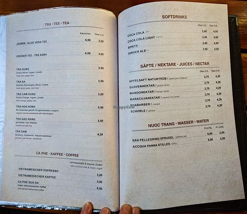 Menu page at Good Morning Vietnam at Good Morning Vietnam Vegan in Berlin