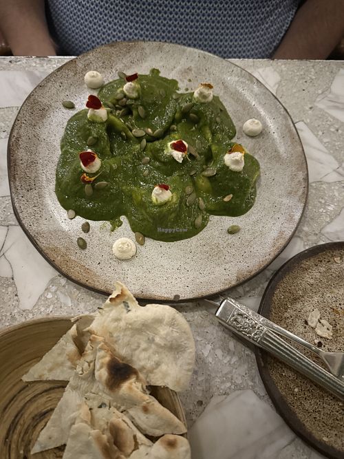 Pesto ravioli  at Casa Lėlytė in Bogota