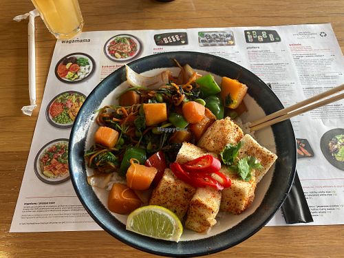 Main dish with tofu at Wagamama in Ayia Napa