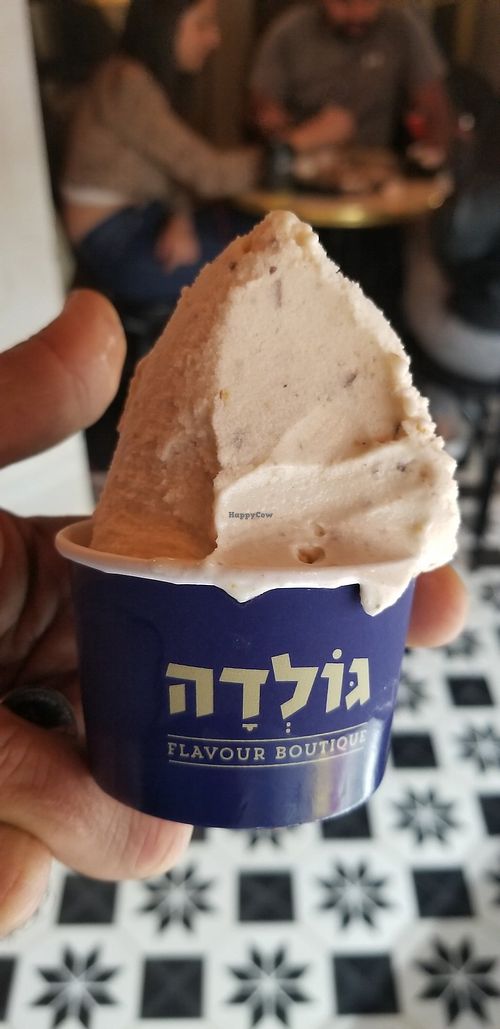 Banana Date Vegan Ice Cream at Golda - Levontin in Tel Aviv