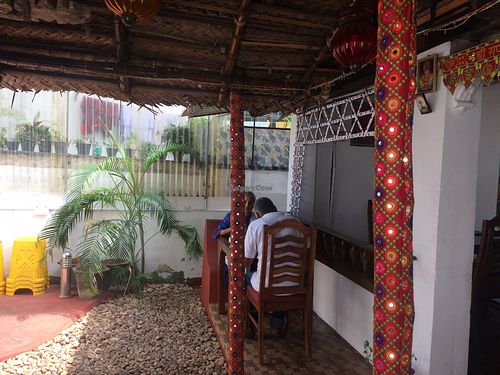 outside at Grandma's Kitchen in Kochi