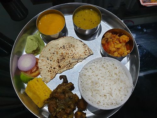 Thali all vegan at Grandma's Kitchen in Kochi
