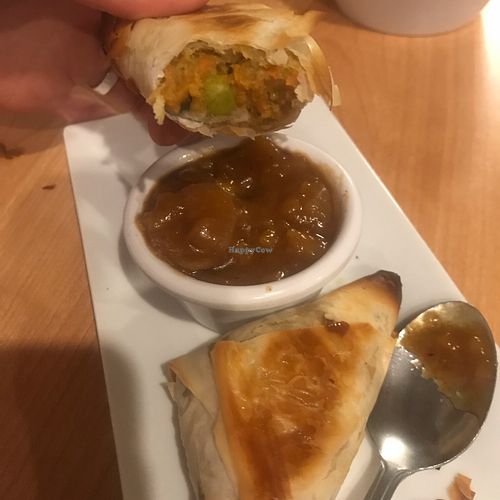 Inside samosas at Serendib in Ellsworth