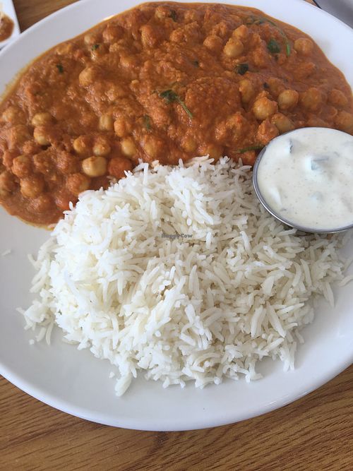 Chickpea tikki masala at Serendib in Ellsworth