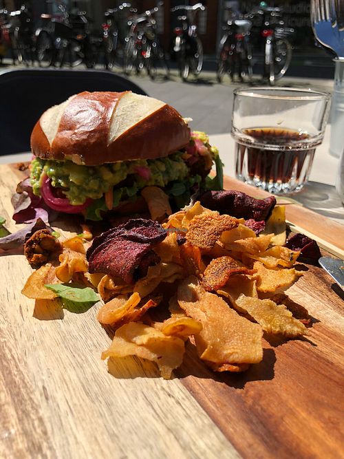 Muhammara burger  at BACKYARD in Rotterdam