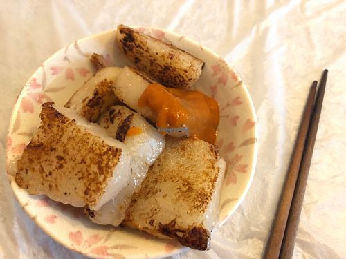 Pan-fried Radish cake at Ahimsa Buffet 無肉食 - Mong Kok in Kowloon