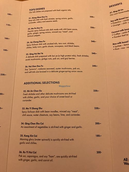 Menu at Lao Wai in Stockholm