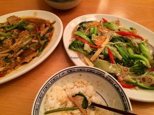 the right one is the best ( only veg no tofu)  at Lao Wai in Stockholm