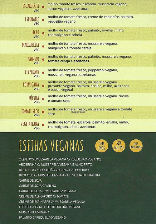 Vegan Menu (2) at Tentacoes Esfihas & Cia in Santo Andre