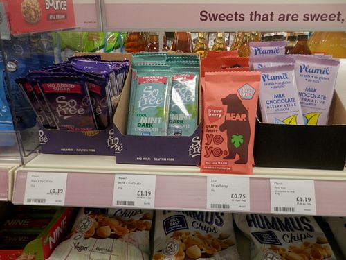 Vegan chocolate and other treats at Holland & Barrett - Springfields Factory Outlet in Spalding