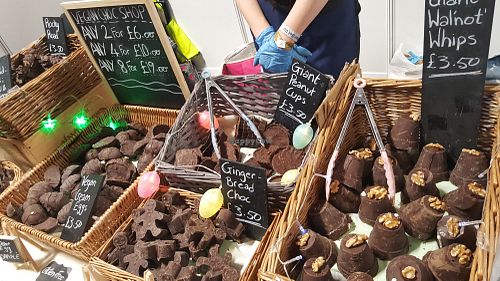 Gingerbread choc and giant peanut cups at KINDCRAZE in Liverpool
