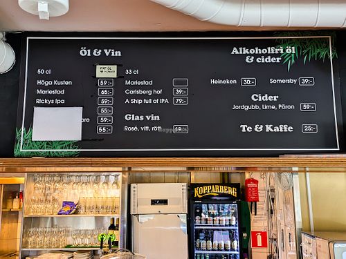 Menu sign at Legumes - Hornsgatan at Legumes - Hornsgatan in Stockholm
