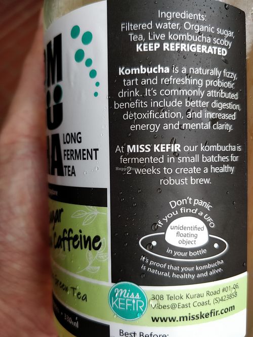 Kombucha suitable for vegans at Miss Kefir in Central Singapore