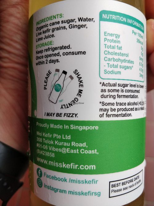 Soda kefir at Miss Kefir in Central Singapore