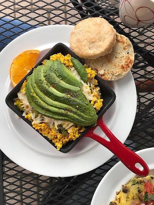 Grilled asparagus scramble  at Clementines  in Avon