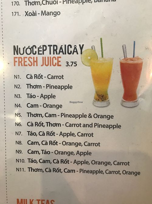 Juice at Pho Palace in Arlington