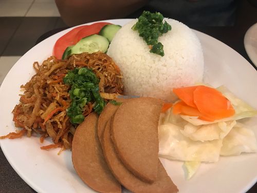 Rice dish, number V14 on the menu. at Pho Palace in Arlington