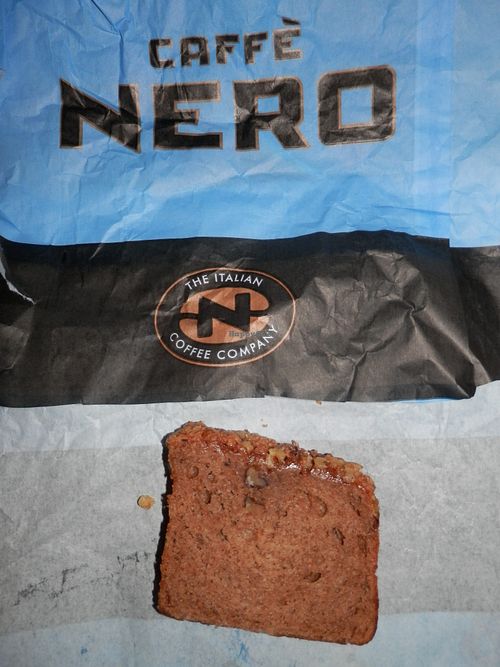 Walnut cake (vegetarian) at Caffe Nero in Peterborough