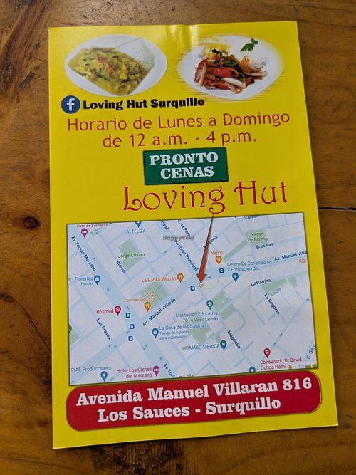 Info flyer May 2025 at Loving Hut - Surquillo in Lima