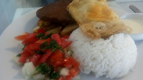 Bistec con huevo veg at Loving Hut - Surquillo in Lima