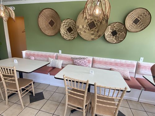 Adorable right?? Even the lights  at Eden Cafe & Bakeshop in Batavia