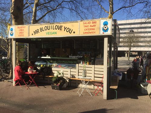 Outside at Mr Blou I Love You in Amsterdam