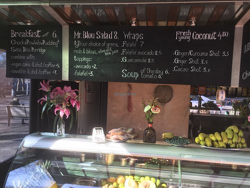 Menu (and Mr Blou) at Mr Blou I Love You in Amsterdam