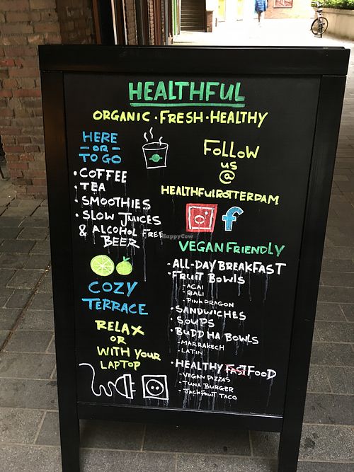 Info board  at Healthful in Rotterdam