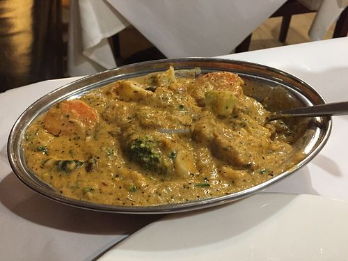 Vegan mixed veg curry (?which) at Kitchen Samrat in Footscray