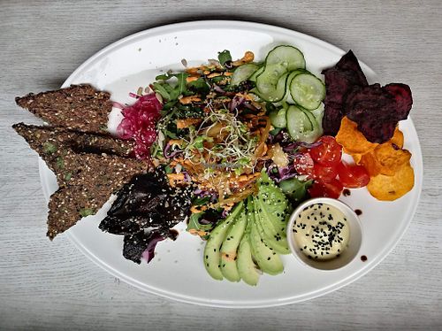 Burger Deluxe at The Raw Kitchen Malmö in Malmo