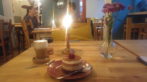 Triple cheesecake at The Raw Kitchen Malmö in Malmo